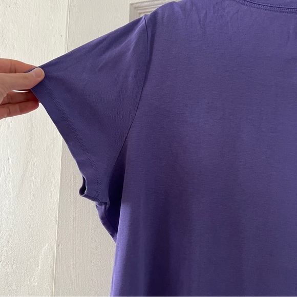 Vintage Y2K 90s Land’s End purple cotton short sleeve tee T-shirt M large - Picture 6 of 7